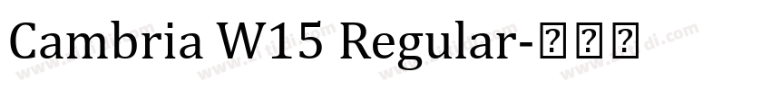 Cambria W15 Regular字体转换